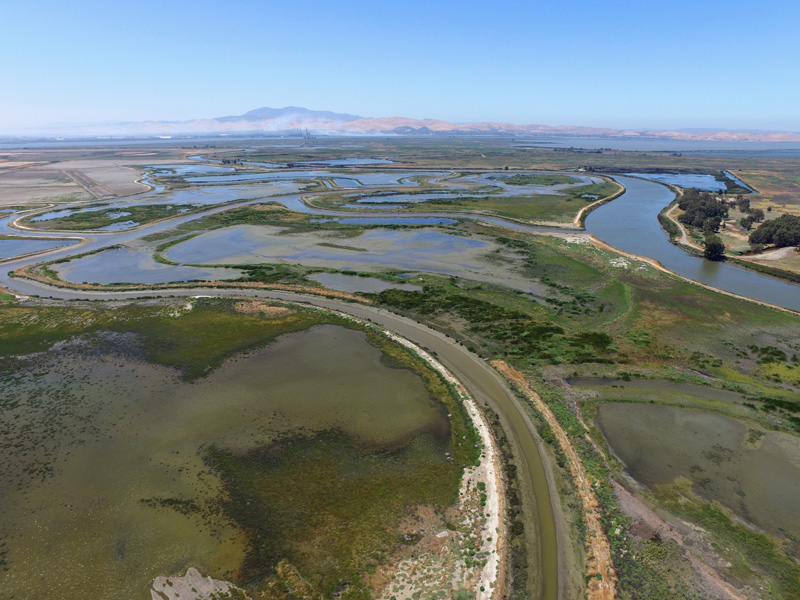 Aerial view of Montezuma Wetlands Restoration Project